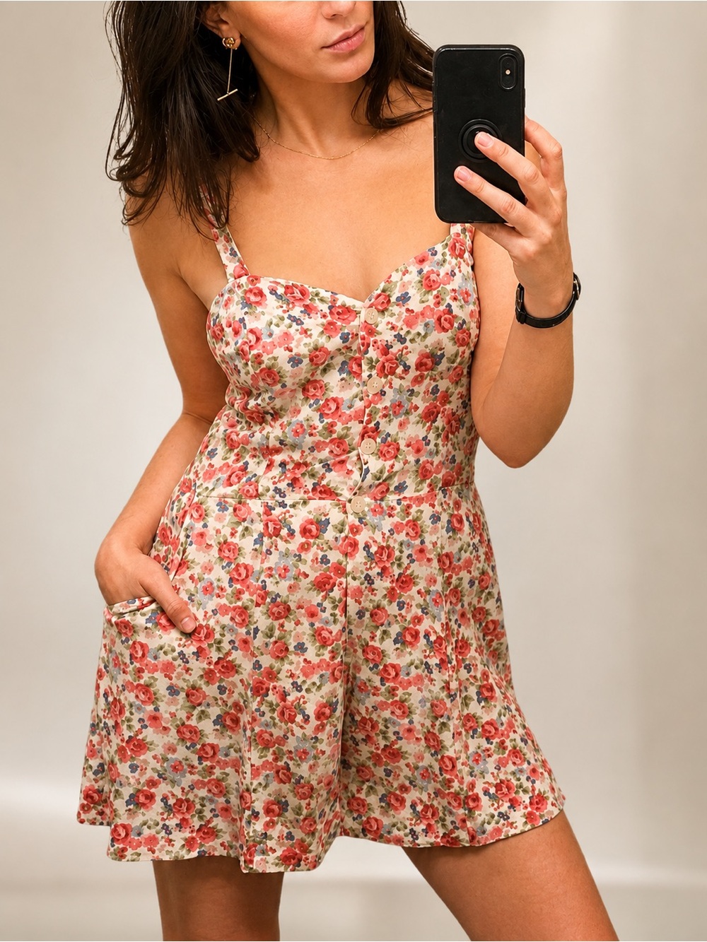 Urban Outfitters Staring At Stars Cross-back Romper 90s Floral Backless Playsuit - Picture 6 of 16